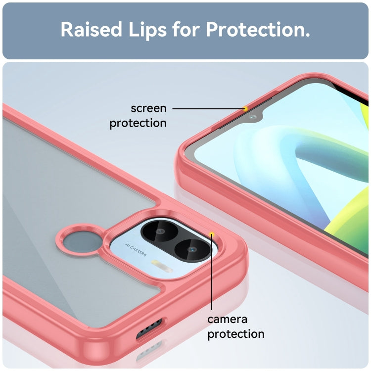 For Xiaomi Poco C50 Colorful Series Acrylic Hybrid TPU Phone Case(Red)