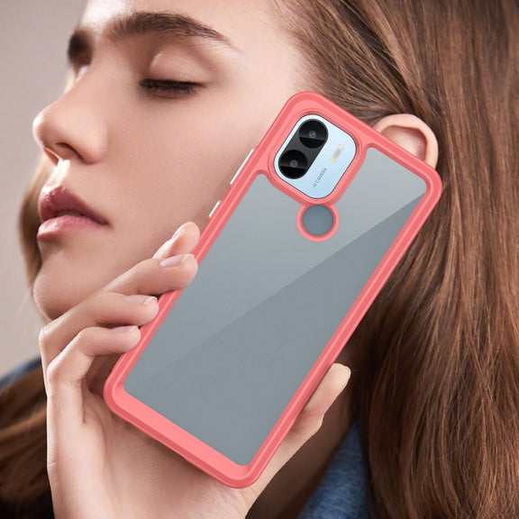 For Xiaomi Poco C50 Colorful Series Acrylic Hybrid TPU Phone Case(Red)