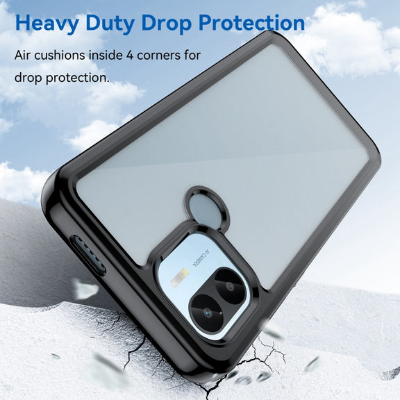 For Xiaomi Poco C50 Colorful Series Acrylic Hybrid TPU Phone Case(Black)