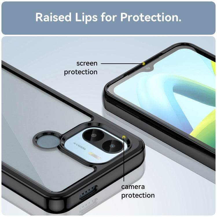 For Xiaomi Poco C50 Colorful Series Acrylic Hybrid TPU Phone Case(Black)