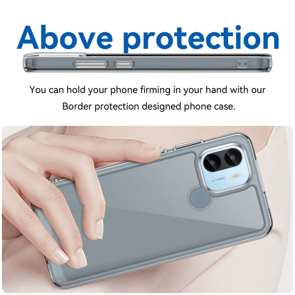 For Xiaomi Redmi A2+ Colorful Series Acrylic Hybrid TPU Phone Case(Transparent)