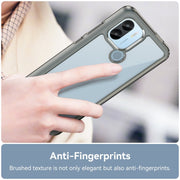 For Xiaomi Redmi A2+ Colorful Series Acrylic Hybrid TPU Phone Case(Transparent Grey)