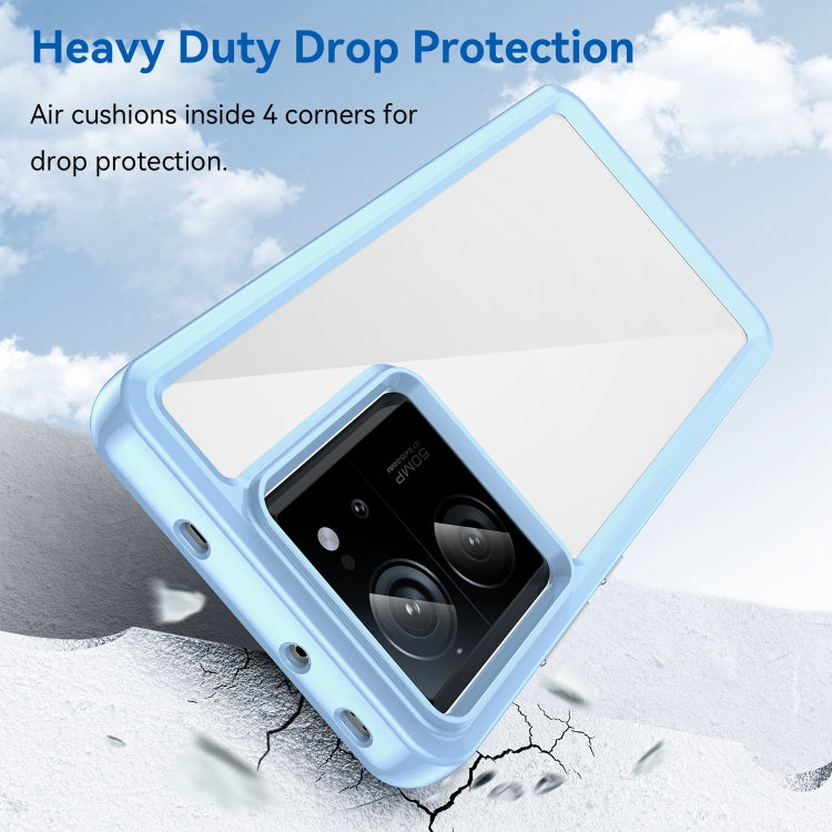 For Xiaomi 13T Colorful Series Acrylic Hybrid TPU Phone Case(Blue)
