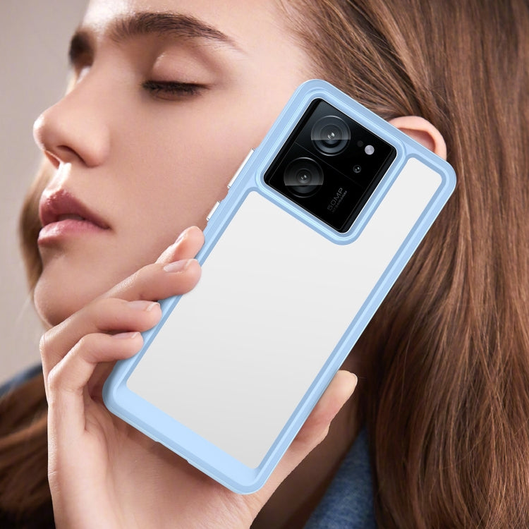 For Xiaomi 13T Colorful Series Acrylic Hybrid TPU Phone Case(Blue)