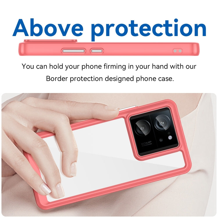For Xiaomi 13T Colorful Series Acrylic Hybrid TPU Phone Case(Red)
