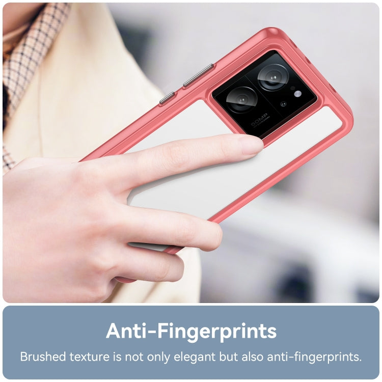 For Xiaomi 13T Colorful Series Acrylic Hybrid TPU Phone Case(Red)