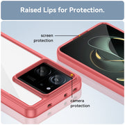 For Xiaomi 13T Colorful Series Acrylic Hybrid TPU Phone Case(Red)