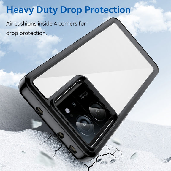 For Xiaomi 13T Colorful Series Acrylic Hybrid TPU Phone Case(Black)