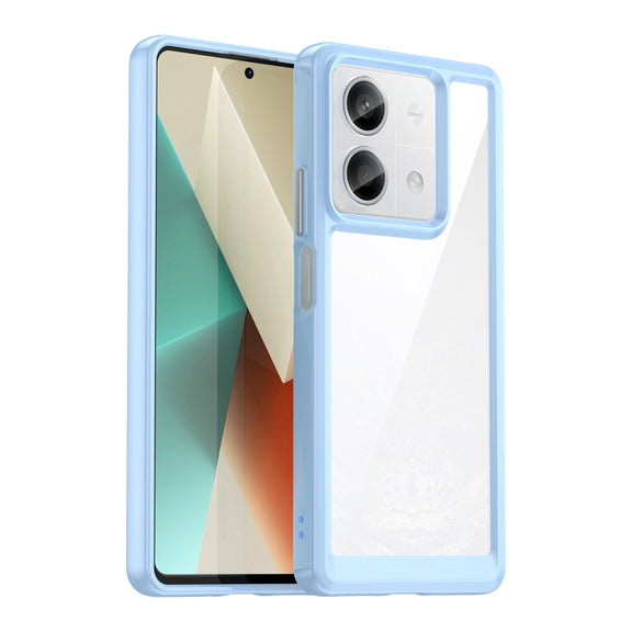 For Xiaomi Redmi Note 13 5G Colorful Series Acrylic Hybrid TPU Phone Case(Blue)