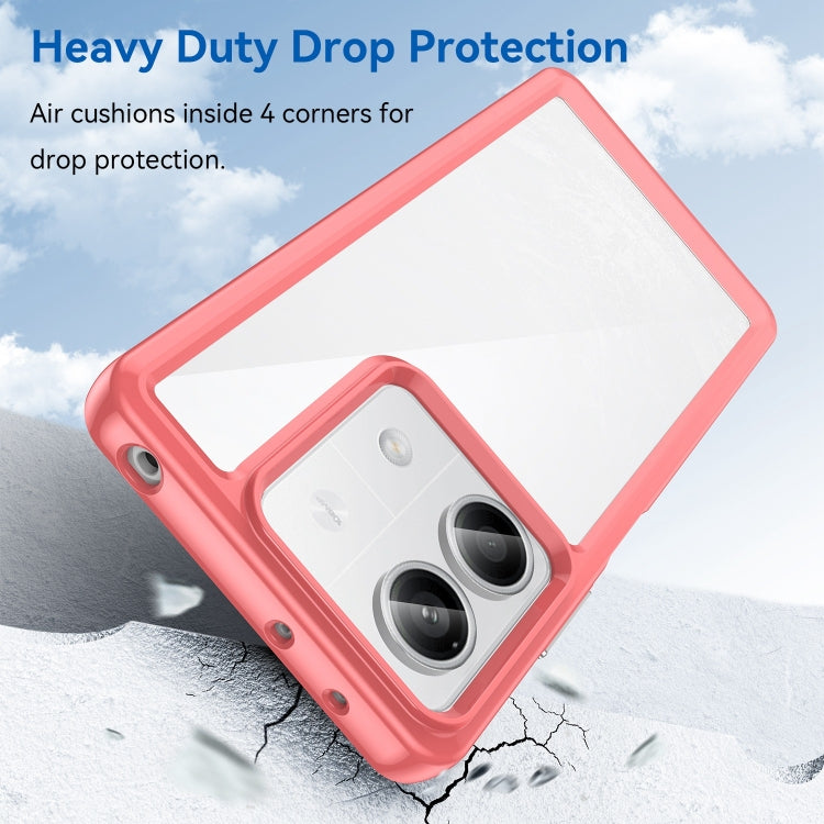 For Xiaomi Redmi Note 13 5G Colorful Series Acrylic Hybrid TPU Phone Case(Red)