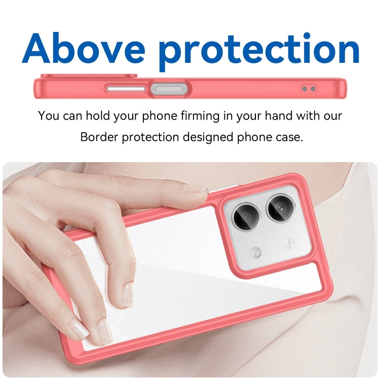 For Xiaomi Redmi Note 13 5G Colorful Series Acrylic Hybrid TPU Phone Case(Red)