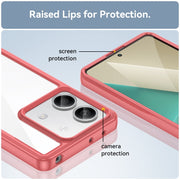 For Xiaomi Redmi Note 13 5G Colorful Series Acrylic Hybrid TPU Phone Case(Red)