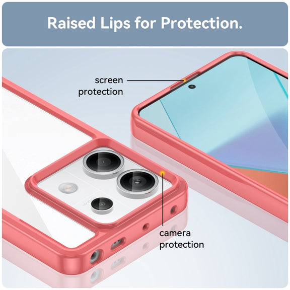 For Xiaomi Redmi Note 13 Pro 5G Colorful Series Acrylic Hybrid TPU Phone Case(Red)