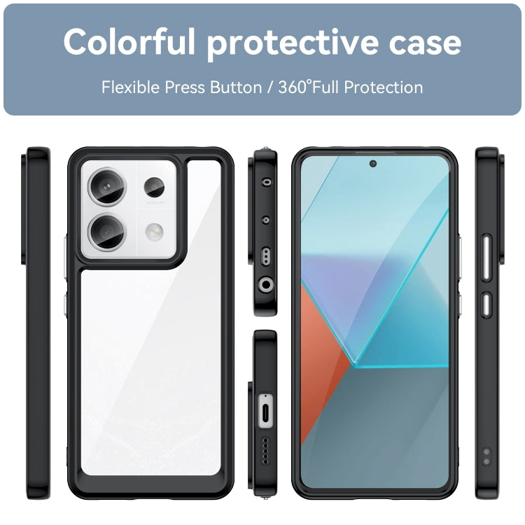 For Xiaomi Redmi Note 13 Pro 5G Colorful Series Acrylic Hybrid TPU Phone Case(Black)