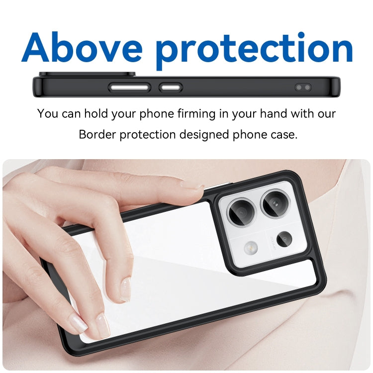 For Xiaomi Redmi Note 13 Pro 5G Colorful Series Acrylic Hybrid TPU Phone Case(Black)