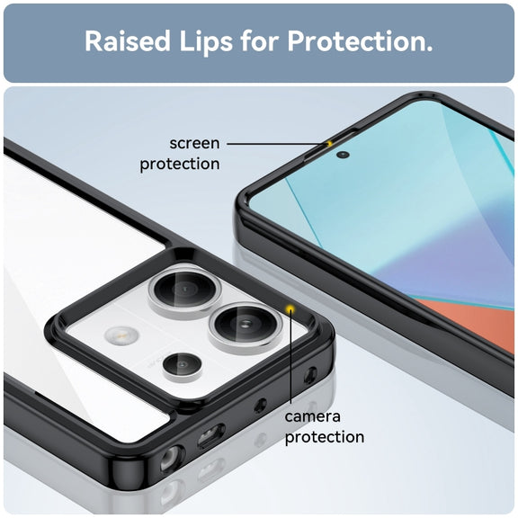 For Xiaomi Redmi Note 13 Pro 5G Colorful Series Acrylic Hybrid TPU Phone Case(Black)
