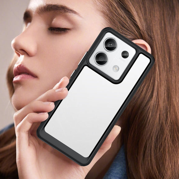 For Xiaomi Redmi Note 13 Pro 5G Colorful Series Acrylic Hybrid TPU Phone Case(Black)