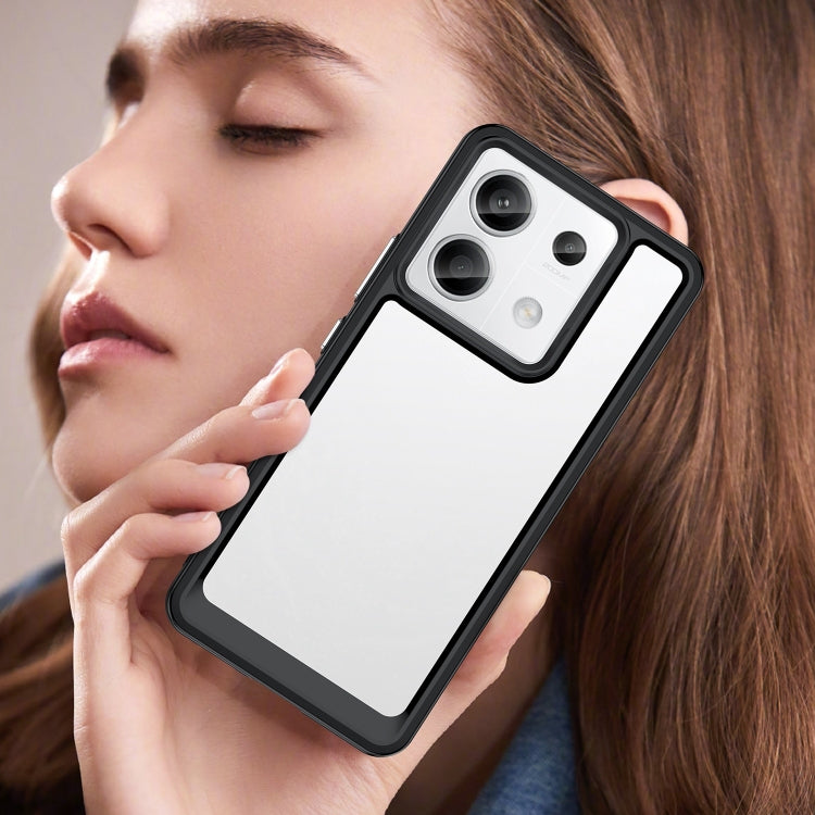 For Xiaomi Redmi Note 13 Pro 5G Colorful Series Acrylic Hybrid TPU Phone Case(Black)