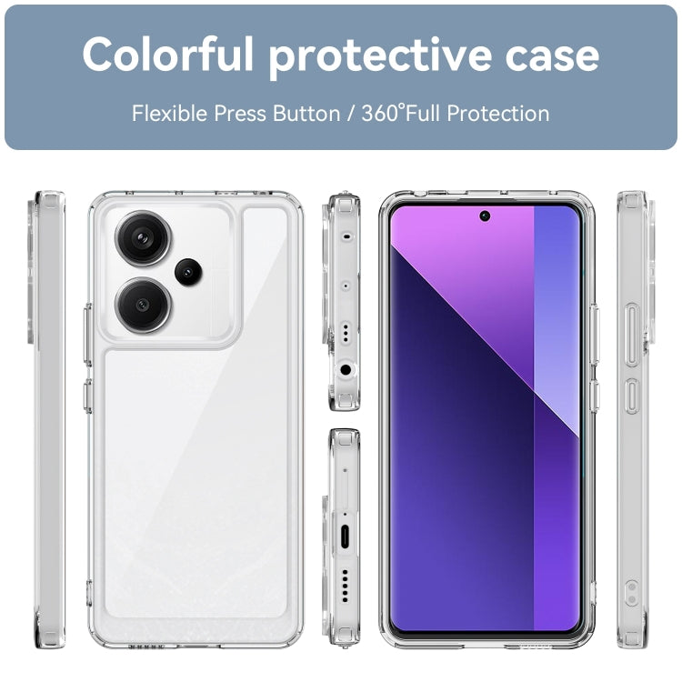 For Xiaomi Redmi Note 13 Pro+ Colorful Series Acrylic Hybrid TPU Phone Case(Transparent)