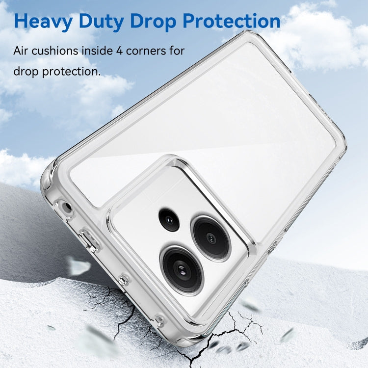 For Xiaomi Redmi Note 13 Pro+ Colorful Series Acrylic Hybrid TPU Phone Case(Transparent)