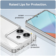 For Xiaomi Redmi Note 13 Pro+ Colorful Series Acrylic Hybrid TPU Phone Case(Transparent)