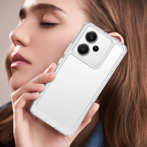 For Xiaomi Redmi Note 13 Pro+ Colorful Series Acrylic Hybrid TPU Phone Case(Transparent)