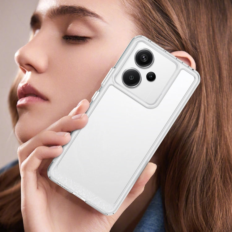 For Xiaomi Redmi Note 13 Pro+ Colorful Series Acrylic Hybrid TPU Phone Case(Transparent)