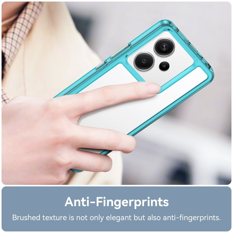 For Xiaomi Redmi Note 13 Pro+ Colorful Series Acrylic Hybrid TPU Phone Case(Transparent Blue)