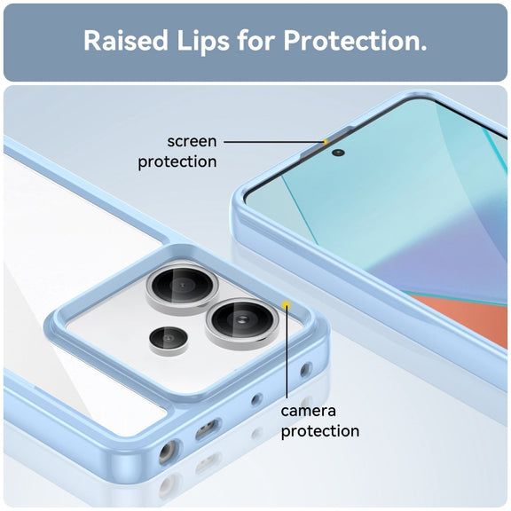 For Xiaomi Redmi Note 13 Pro+ Colorful Series Acrylic Hybrid TPU Phone Case(Blue)