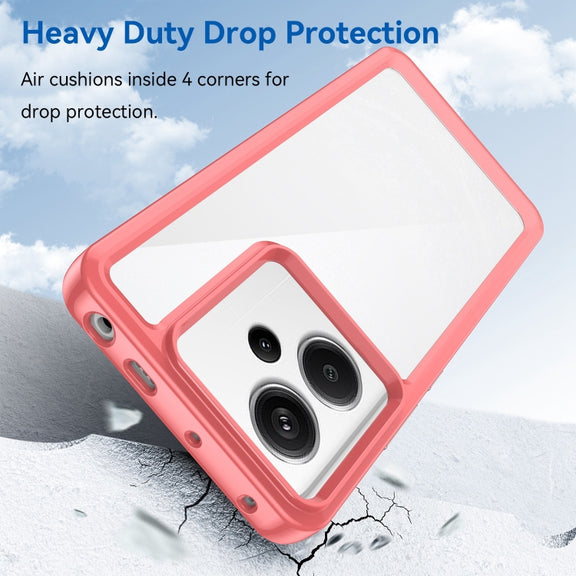 For Xiaomi Redmi Note 13 Pro+ Colorful Series Acrylic Hybrid TPU Phone Case(Red)
