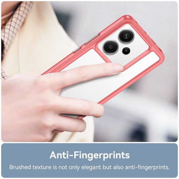 For Xiaomi Redmi Note 13 Pro+ Colorful Series Acrylic Hybrid TPU Phone Case(Red)