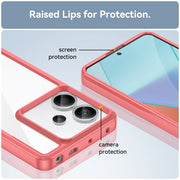 For Xiaomi Redmi Note 13 Pro+ Colorful Series Acrylic Hybrid TPU Phone Case(Red)