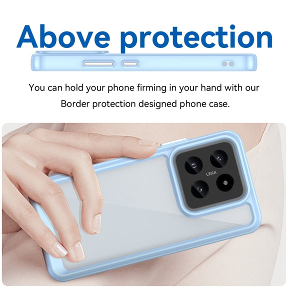 For Xiaomi 14 Colorful Series Acrylic Hybrid TPU Phone Case(Blue)