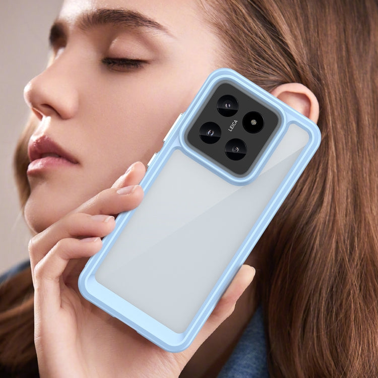 For Xiaomi 14 Colorful Series Acrylic Hybrid TPU Phone Case(Blue)