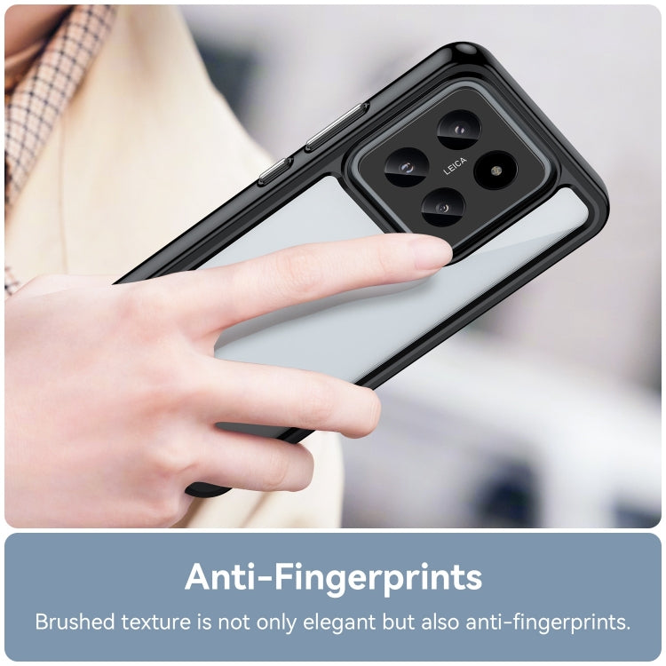 For Xiaomi 14 Colorful Series Acrylic Hybrid TPU Phone Case(Black)