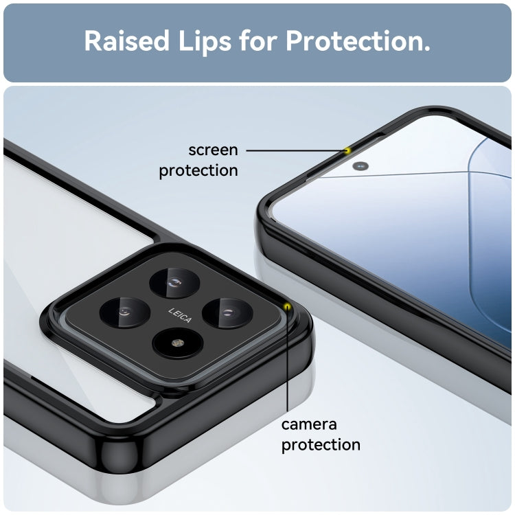 For Xiaomi 14 Colorful Series Acrylic Hybrid TPU Phone Case(Black)