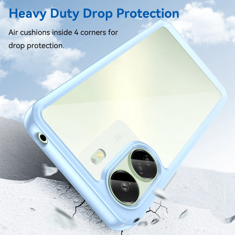 For Xiaomi Redmi 13C 4G Colorful Series Acrylic Hybrid TPU Phone Case(Blue)