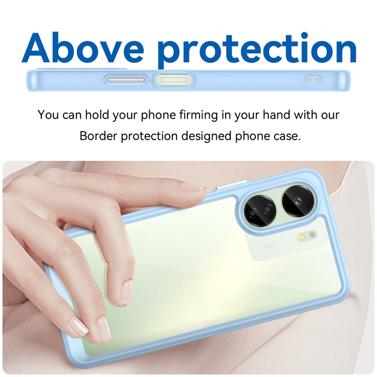 For Xiaomi Redmi 13C 4G Colorful Series Acrylic Hybrid TPU Phone Case(Blue)