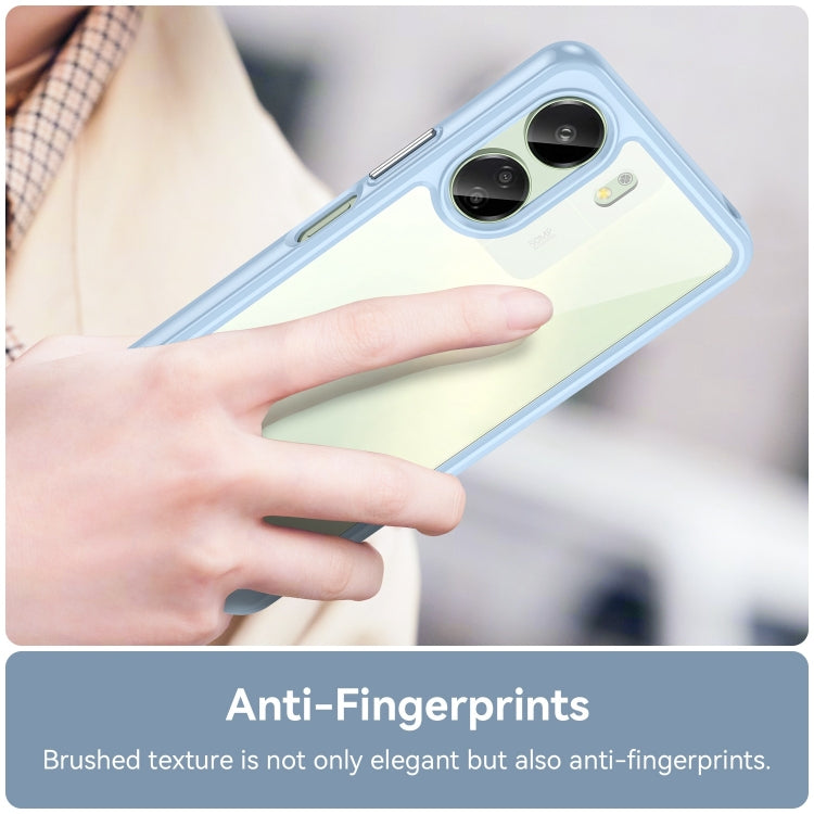For Xiaomi Redmi 13C 4G Colorful Series Acrylic Hybrid TPU Phone Case(Blue)