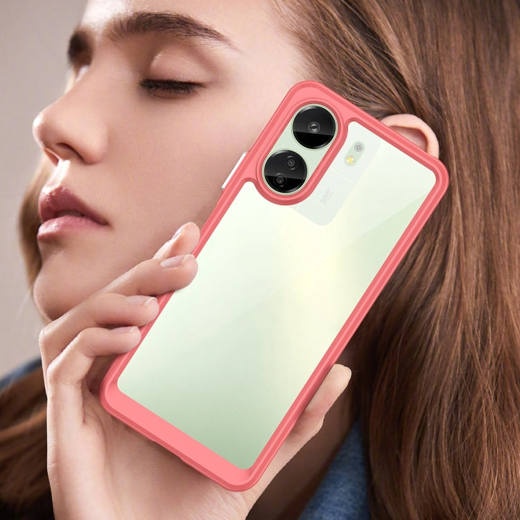 For Xiaomi Redmi 13C 4G Colorful Series Acrylic Hybrid TPU Phone Case(Red)