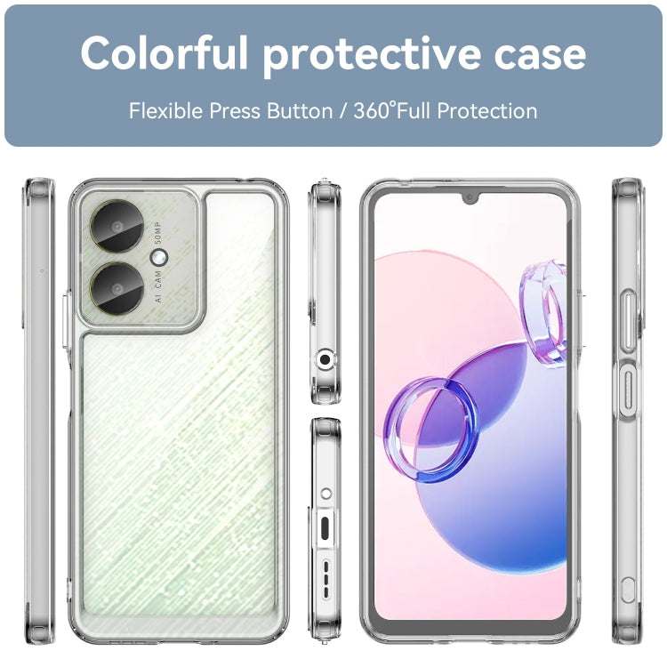 For Xiaomi Poco C65 Colorful Series Acrylic Hybrid TPU Phone Case(Transparent)