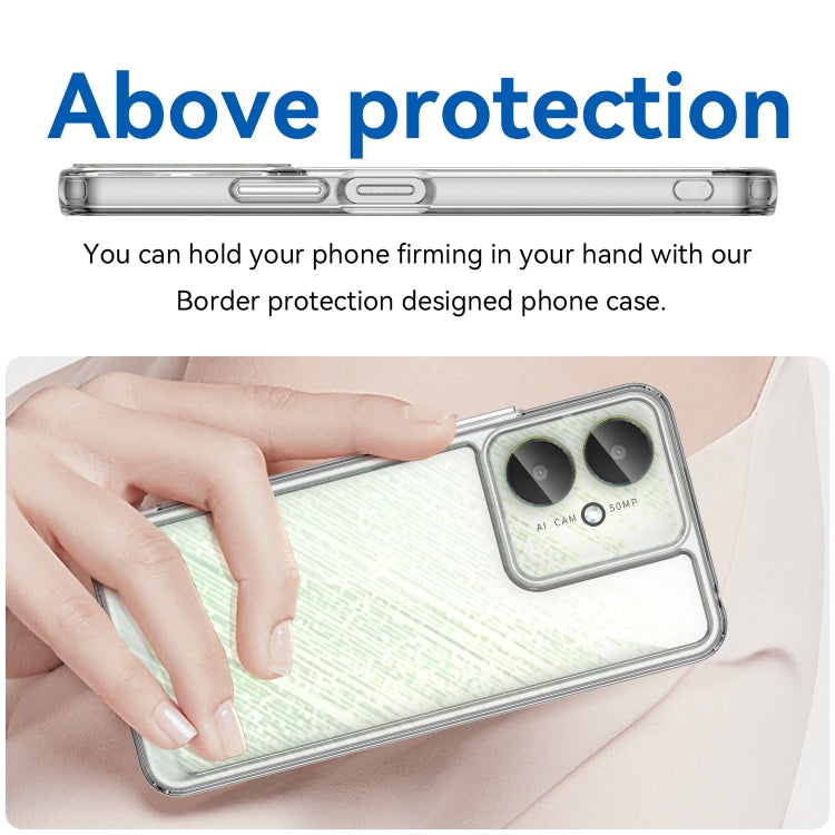 For Xiaomi Poco C65 Colorful Series Acrylic Hybrid TPU Phone Case(Transparent)