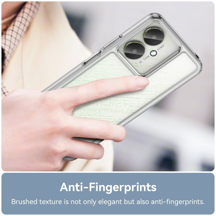 For Xiaomi Poco C65 Colorful Series Acrylic Hybrid TPU Phone Case(Transparent)