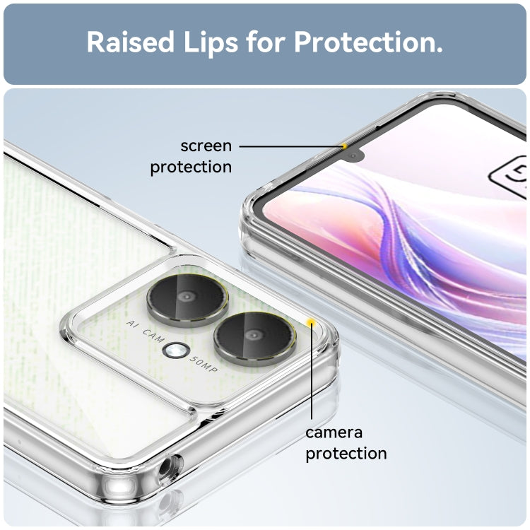 For Xiaomi Poco C65 Colorful Series Acrylic Hybrid TPU Phone Case(Transparent)