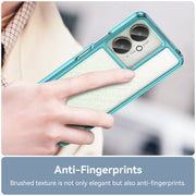 For Xiaomi Poco C65 Colorful Series Acrylic Hybrid TPU Phone Case(Transparent Blue)