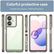For Xiaomi Poco C65 Colorful Series Acrylic Hybrid TPU Phone Case(Transparent Grey)