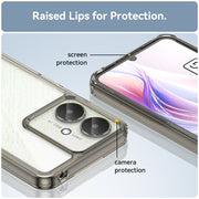 For Xiaomi Poco C65 Colorful Series Acrylic Hybrid TPU Phone Case(Transparent Grey)