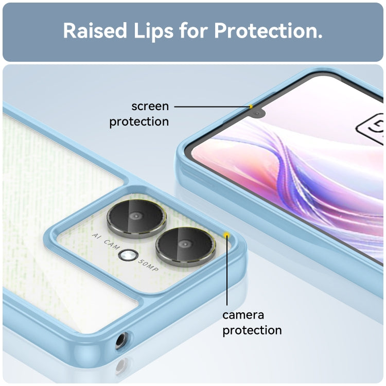 For Xiaomi Poco C65 Colorful Series Acrylic Hybrid TPU Phone Case(Blue)