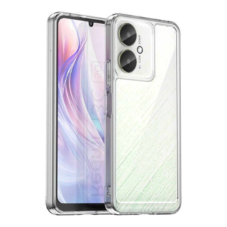 For Xiaomi Poco M6 Colorful Series Acrylic Hybrid TPU Phone Case(Transparent)