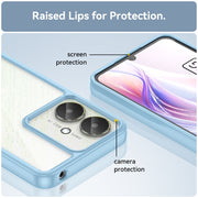 For Xiaomi Poco M6 Colorful Series Acrylic Hybrid TPU Phone Case(Blue)